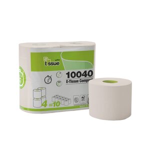 Celtex E-tissue toaletní papír konvenční role 2vrstvý celulóza 44 m 4 roleE-Tis, Compact, 2 vrstvy, 4 role