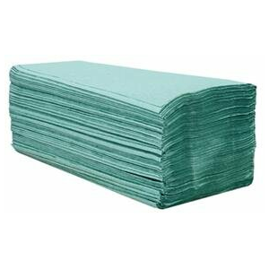 ZZ ručníky - 1vrstvé, recyklované, zelené, 5000 ks