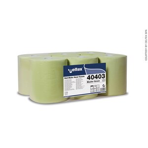 Celtex Master papírové ručníky v roli 2vrstvé celulóza zelelené 140 m 6 rolí